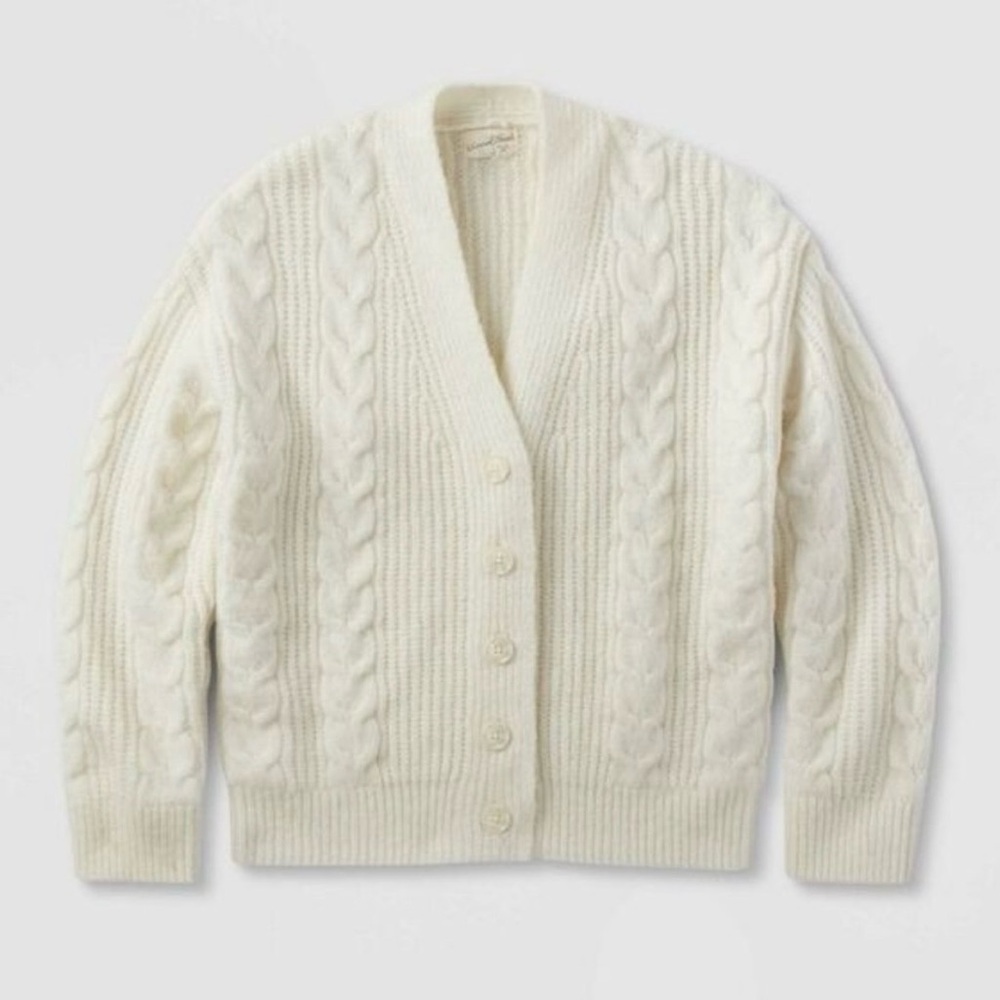 Universal Thread Cream Cable Knit Cardigan - Picture 4 of 6